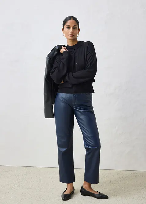 Gilet en maille coton et soie, bonprix