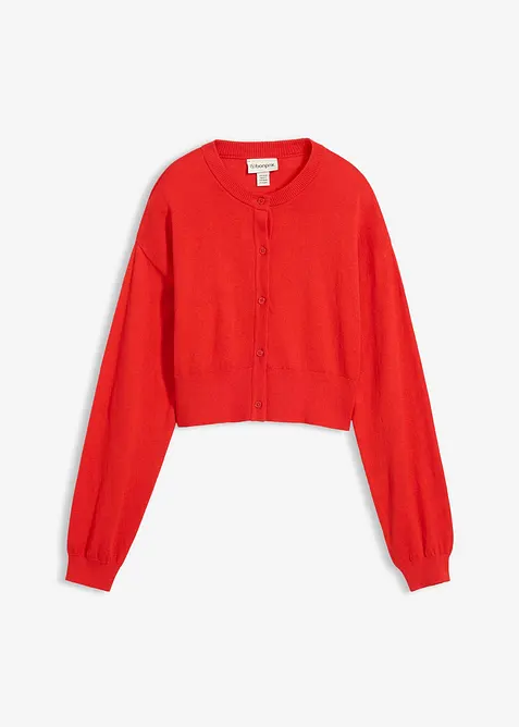 Gilet court en maille coton et soie, bonprix