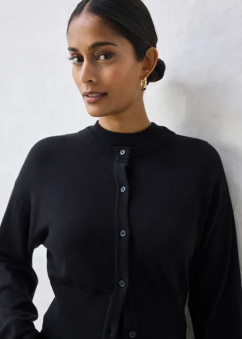 Strickjacke mit Seidenanteil, bonprix