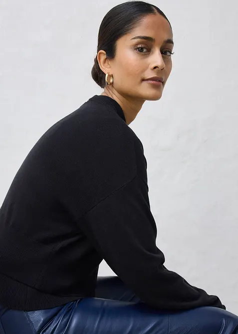 Strickjacke mit Seidenanteil, bonprix