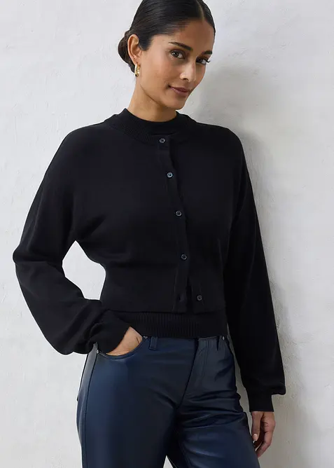 Gilet en maille coton et soie, bonprix