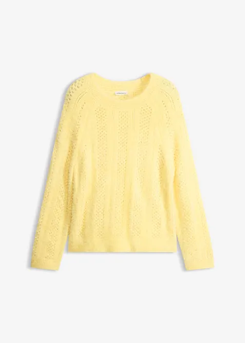 Ajour-Pullover mit Federgarn, bonprix