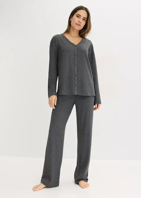 Hausanzug aus weicher Rippe, bonprix