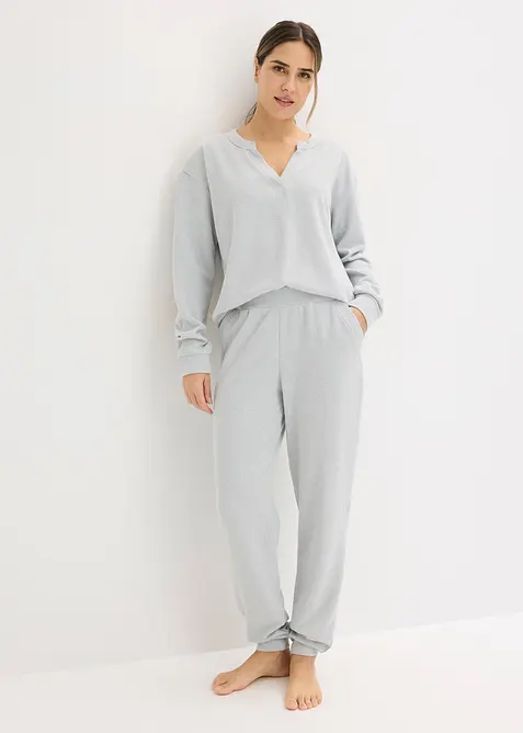 Ensemble d&rsquo;int&eacute;rieur doux en jersey gaufr&eacute;, bonprix