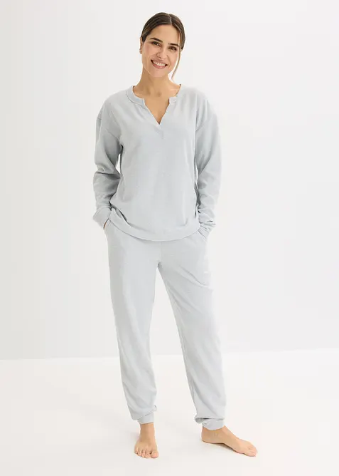 Hausanzug aus softem Waffeljersey, bonprix