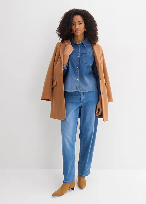 Jeanshemd mit Bio-Baumwolle, bonprix