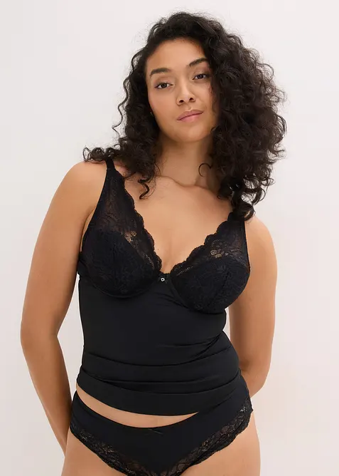 Medium Shape Schalen-BH Top mit Spitze, bonprix