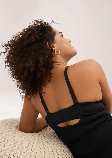 Top soutien-gorge sculptant &agrave; coques et dentelle, maintien mod&eacute;r&eacute;, bonprix