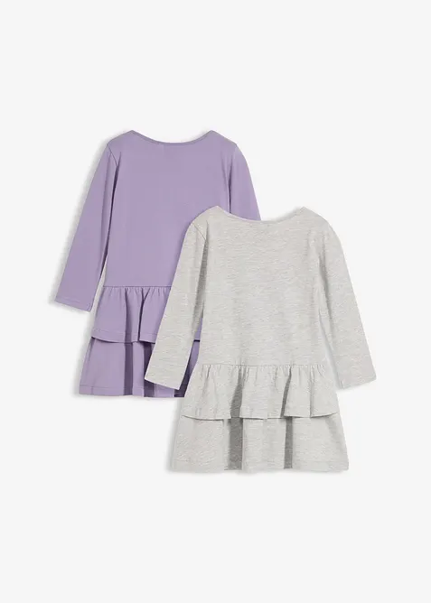 Lot de 2 robes en jersey 100% coton, bonprix