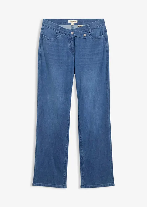 Loose Straight-Jeans, Mid Waist,Bio-Baumwolle, bonprix
