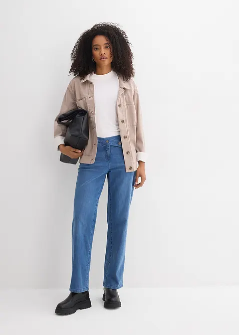 Loose Straight-Jeans, Mid Waist,Bio-Baumwolle, bonprix