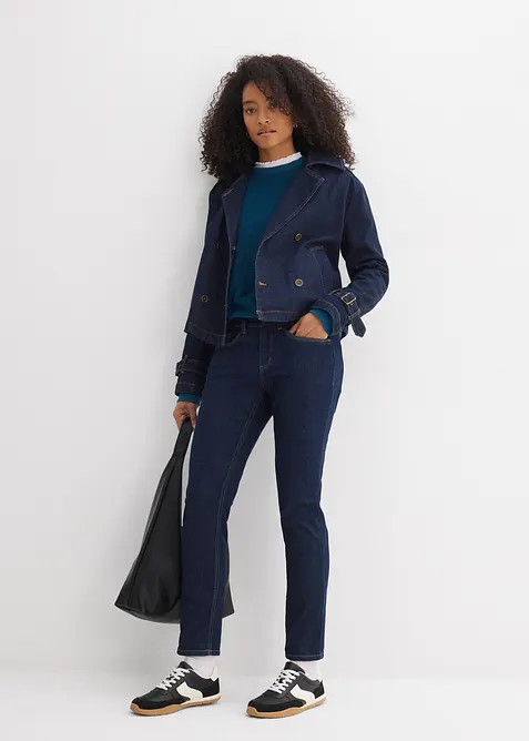 Slim-Fit-Jeans, Mid Waist, Bio-Baumwolle, bonprix