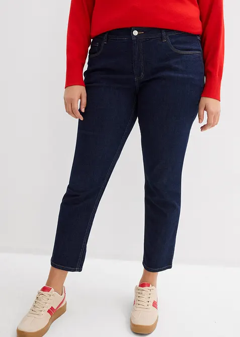 Slim-Fit-Jeans, Mid Waist, Bio-Baumwolle, bonprix
