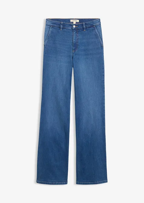 Wide-Leg-Jeans, High Waist, Bio-Baumwolle, bonprix