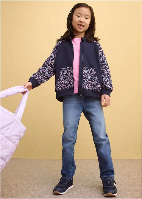 Sweat zipp&eacute; &agrave; capuche 100% coton, bonprix