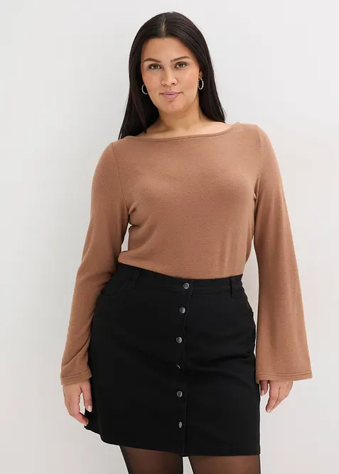 Langarmshirt aus softem Viskose-Mix, bonprix