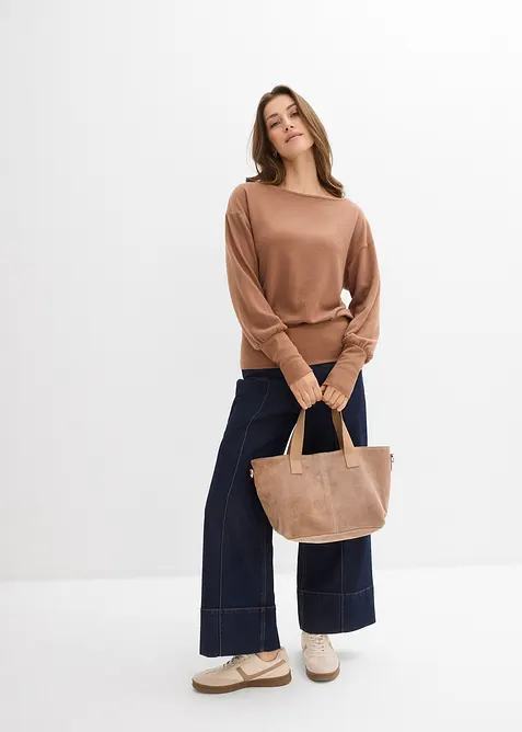 Langarmshirt aus softem Viskose-Mix, bonprix