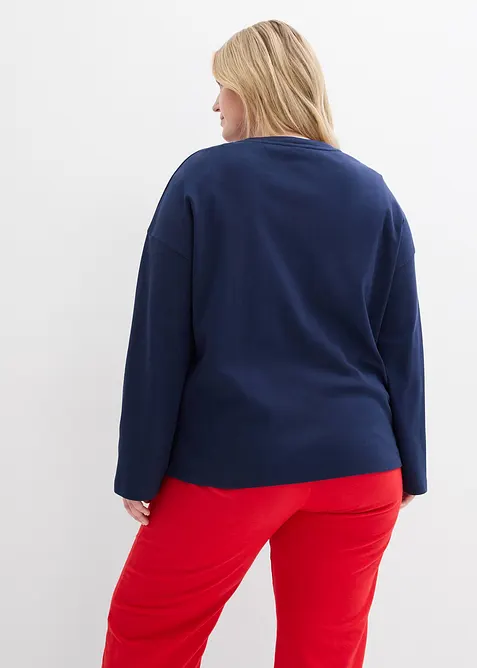 T-shirt manches longues en coton &eacute;pais, bonprix