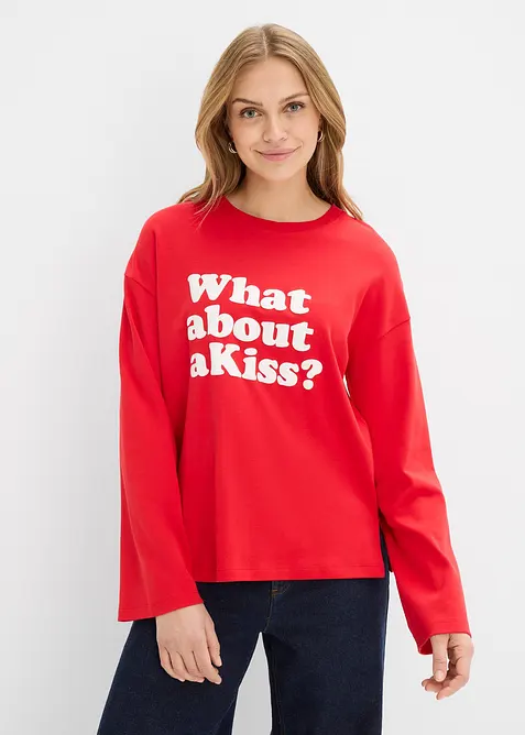 Langarmshirt aus schwerer Baumwolle, bonprix