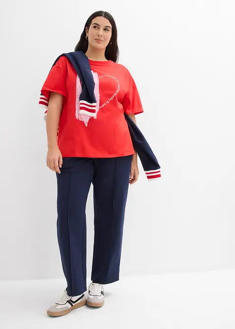 Oversize-Shirt aus elastischem Bio-Baumwoll-Mix, bonprix