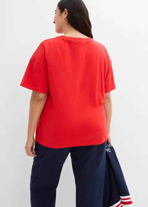 Oversize-Shirt aus elastischem Bio-Baumwoll-Mix, bonprix