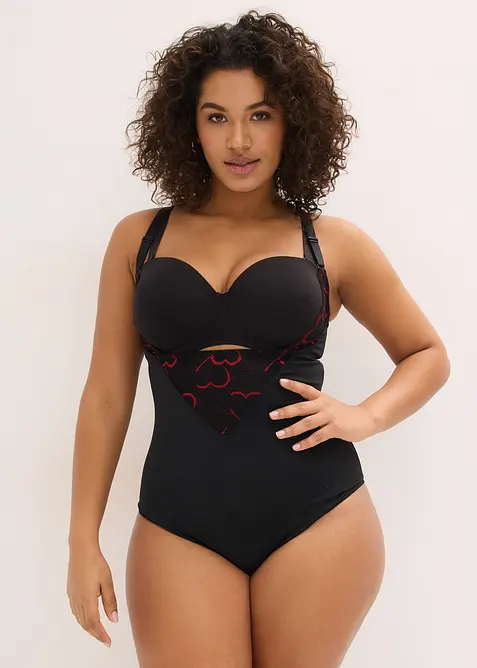 Body sculptant avec dentelle, maintien l&eacute;ger, bonprix