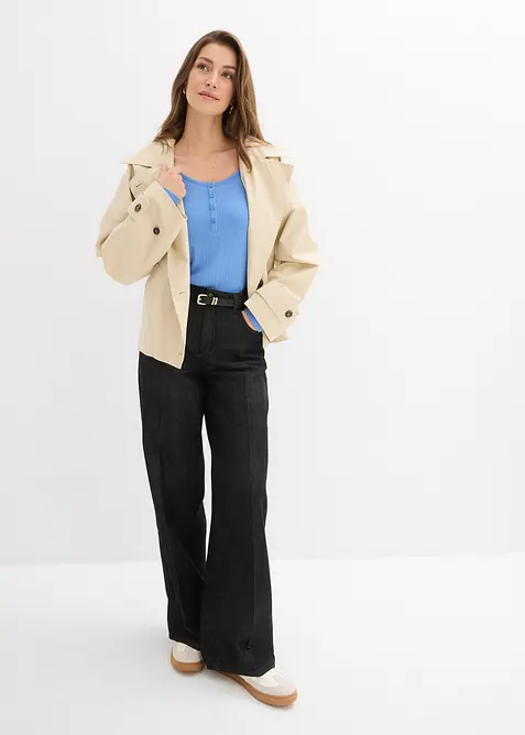 Geripptes Langarmshirt, bonprix