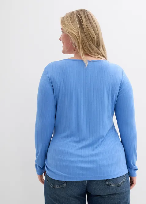 T-shirt manches longues c&ocirc;tel&eacute;, bonprix