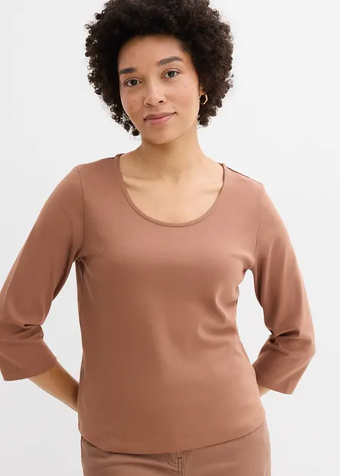 Heavy Jersey 3/4-Arm Shirt aus reiner Bio-Baumwolle, bonprix