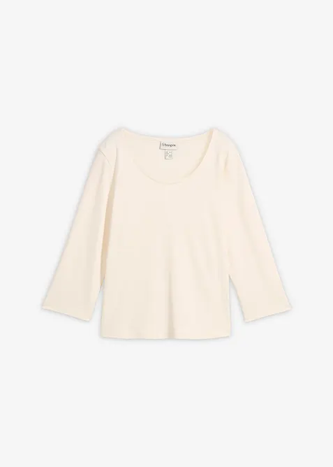 Heavy Jersey 3/4-Arm Shirt aus reiner Bio-Baumwolle, bonprix