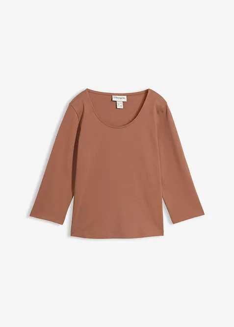 Heavy Jersey 3/4-Arm Shirt aus reiner Bio-Baumwolle, bonprix