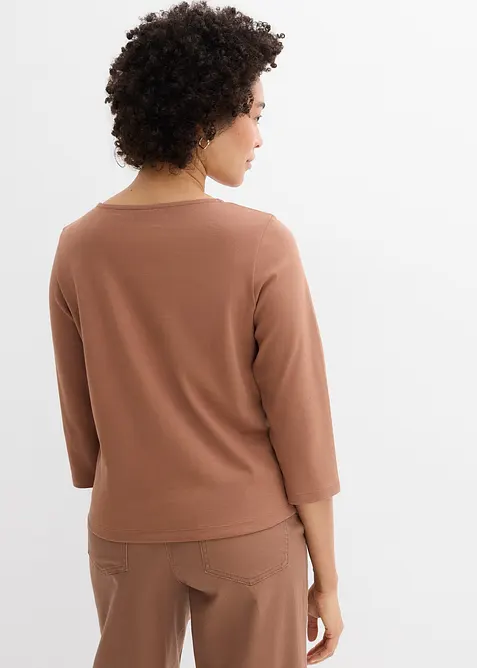Heavy Jersey 3/4-Arm Shirt aus reiner Bio-Baumwolle, bonprix