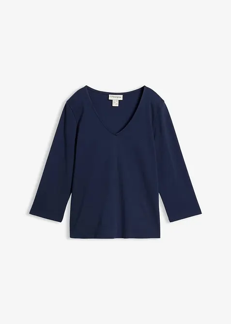 Heavy Jersey 3/4-Arm Shirt aus reiner Bio-Baumwolle, bonprix