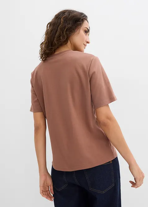 Lot de 2 T-shirts &eacute;pais en jersey 100% coton, bonprix