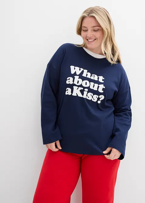 T-shirt manches longues en coton &eacute;pais, bonprix