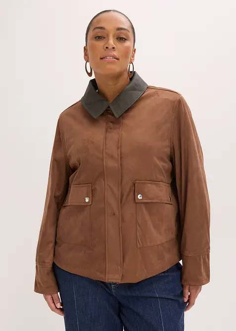 Velourslederimitat-Jacke, bonprix