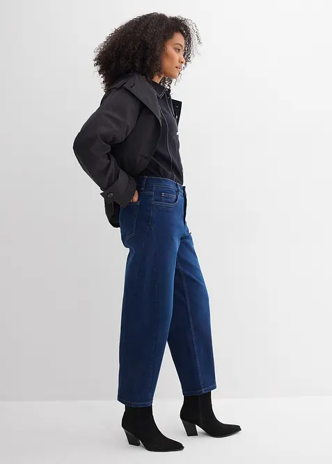 Barrel-Jeans, Mid Waist, Bio-Baumwolle, bonprix