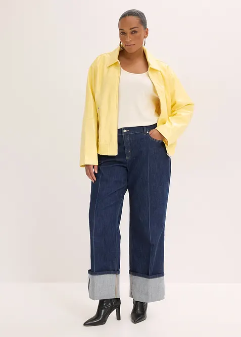 Kurze Lederimitat-Jacke, bonprix