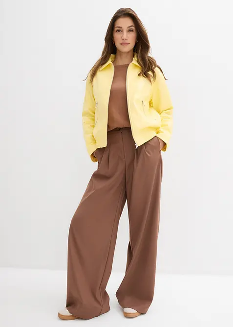 Kurze Lederimitat-Jacke, bonprix