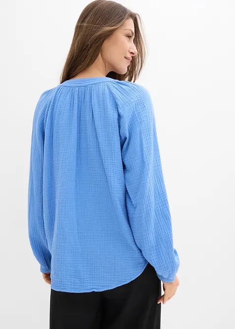 Blouse T-shirt en gaze de coton, bonprix