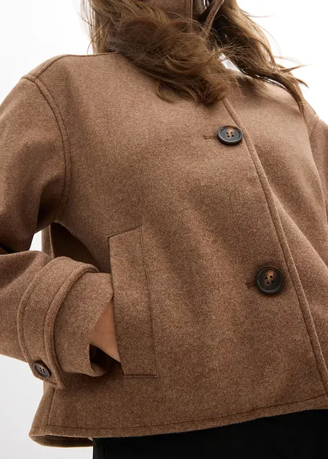 Kurzmantel in Wolloptik, bonprix