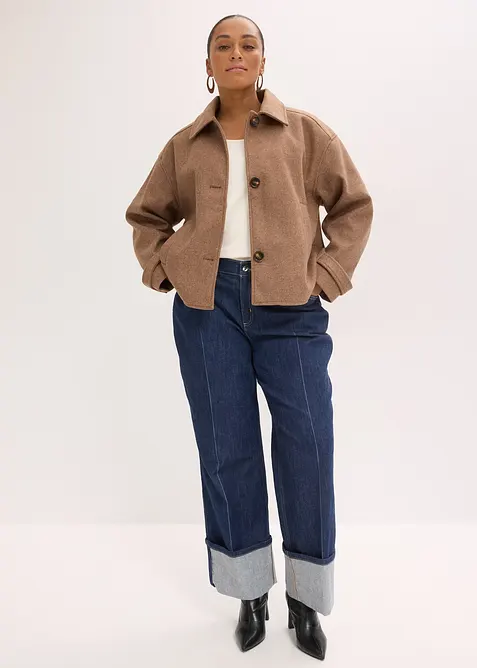 Kurzmantel in Wolloptik, bonprix