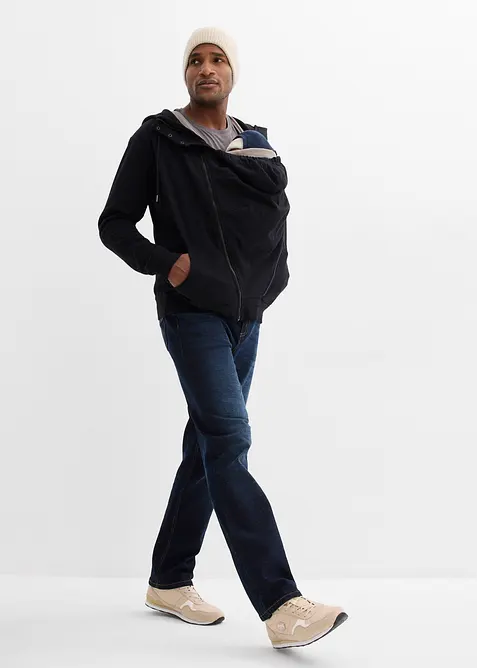 2-in-1 Tragehoodie f&uuml;r Herren aus weichem Baumwollsweat, bonprix