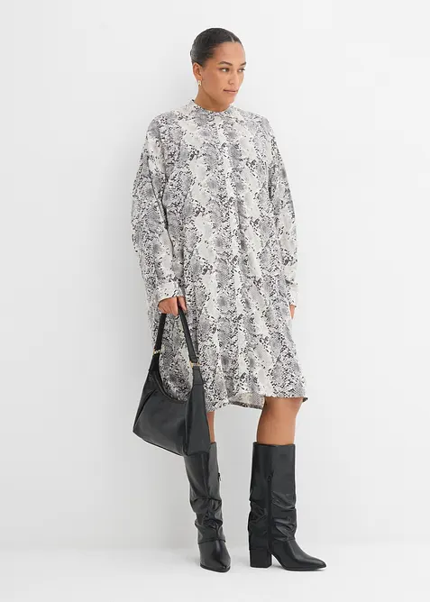 Lockeres Blusenkleid aus feiner Viskose, bonprix