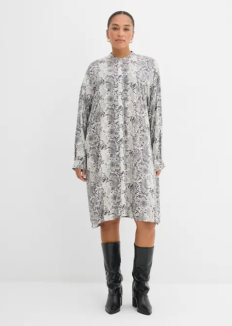 Lockeres Blusenkleid aus feiner Viskose, bonprix