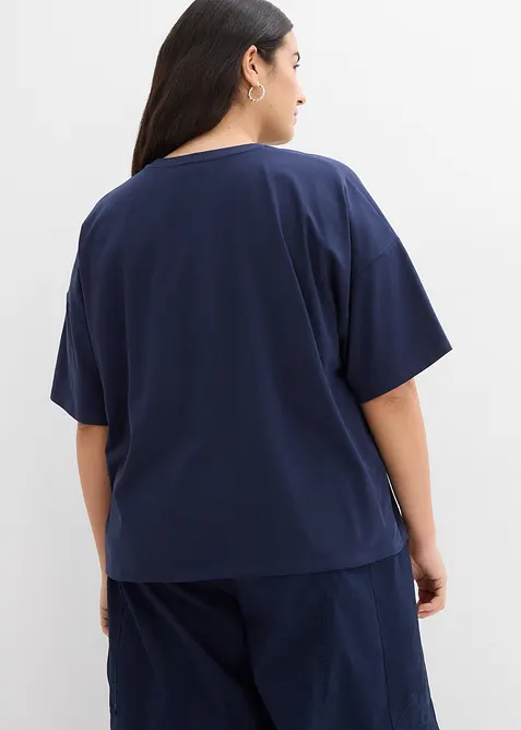 T-Shirt aus elastischem Bio-Baumwoll-Mix, bonprix