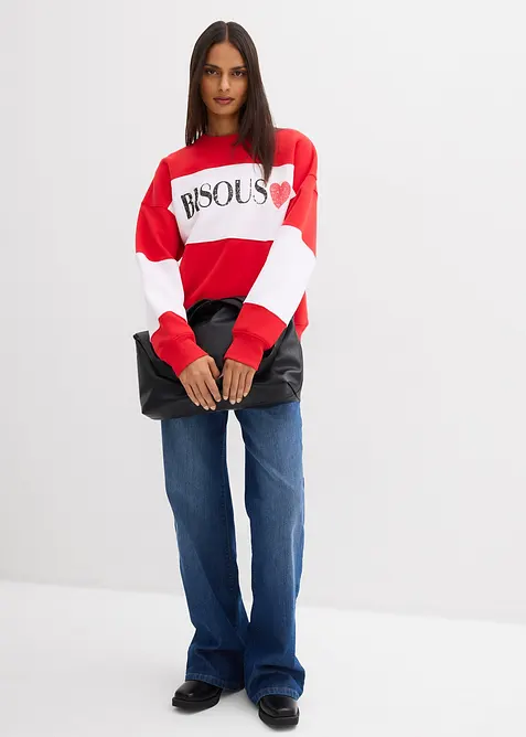 Oversize-Sweatshirt aus weichem Baumwoll-Mix, bonprix