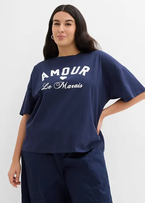 T-Shirt aus elastischem Bio-Baumwoll-Mix, bonprix