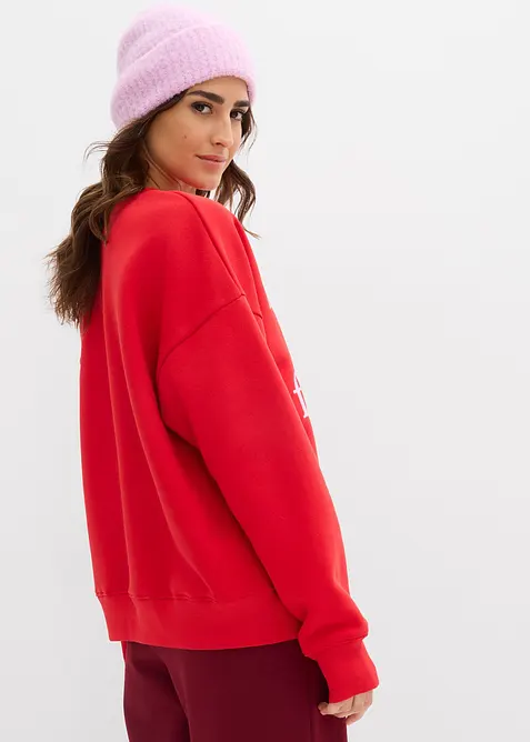 Sweat oversize en coton m&eacute;lang&eacute;, bonprix
