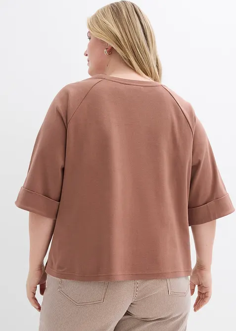 Raglan-Shirt aus schwerer Bio-Baumwolle, bonprix